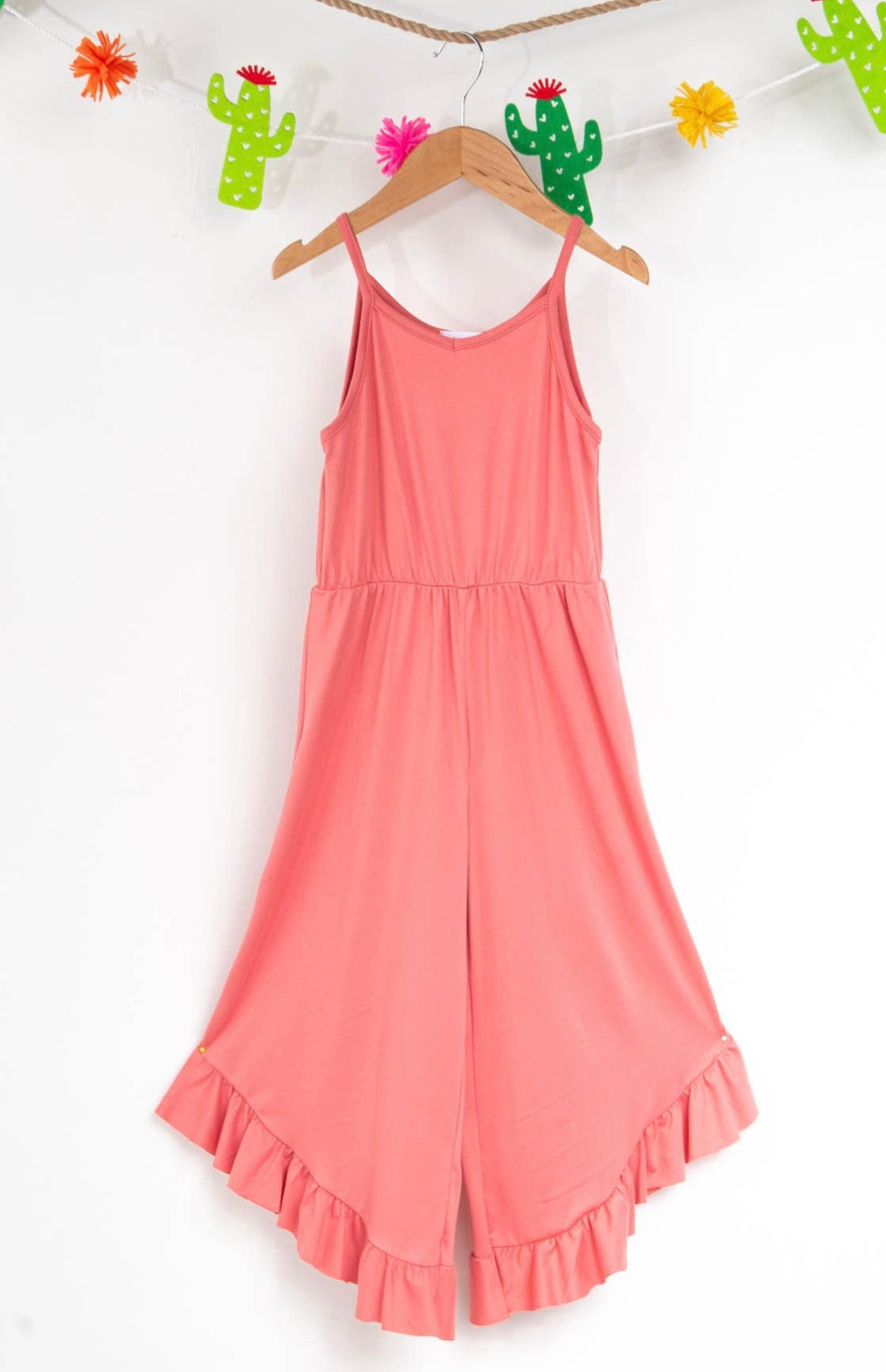 Kids Knit Ruffle Slip Jumpsuit