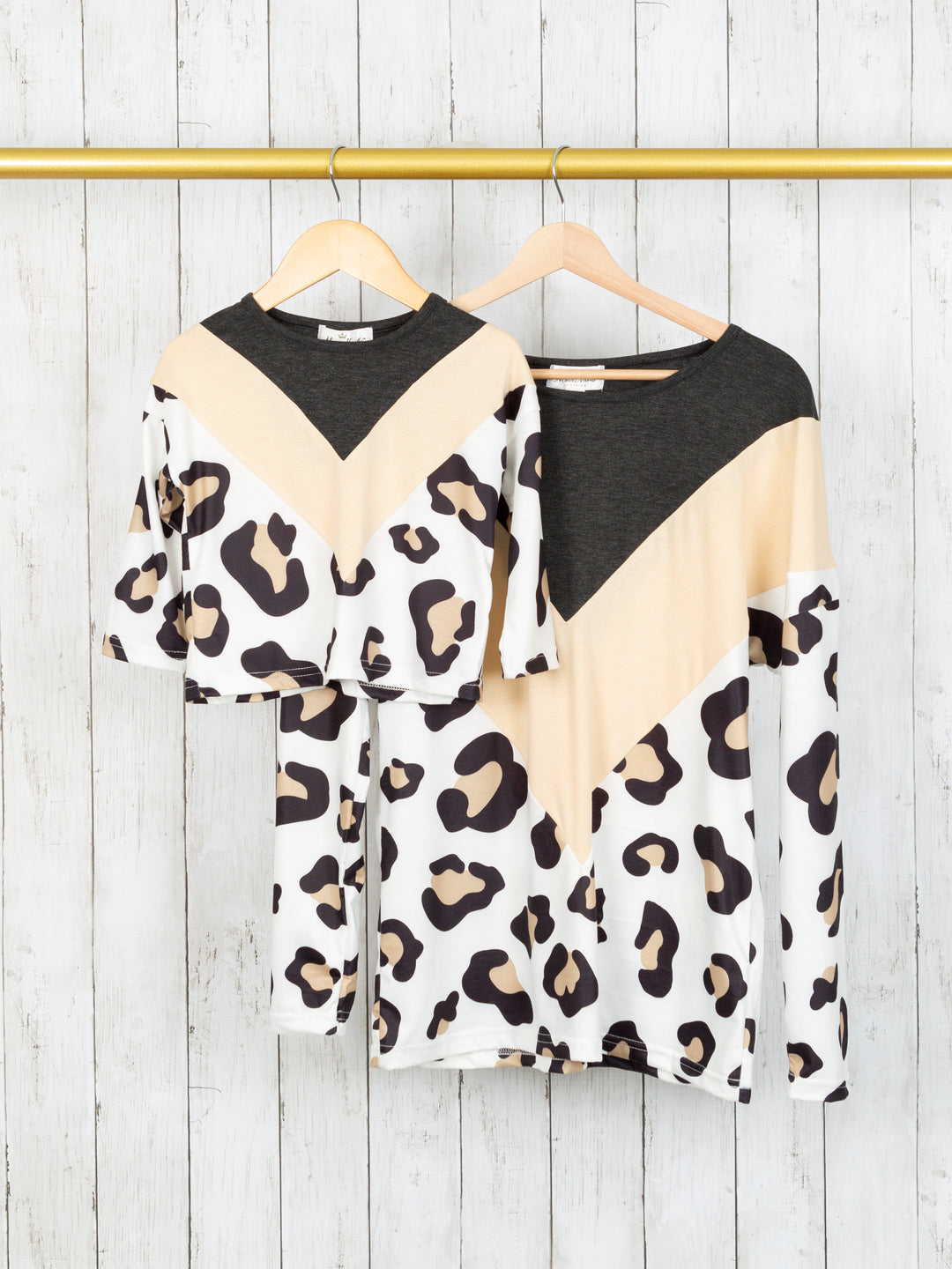 Mom & Me Colorblock Leopard Shirt