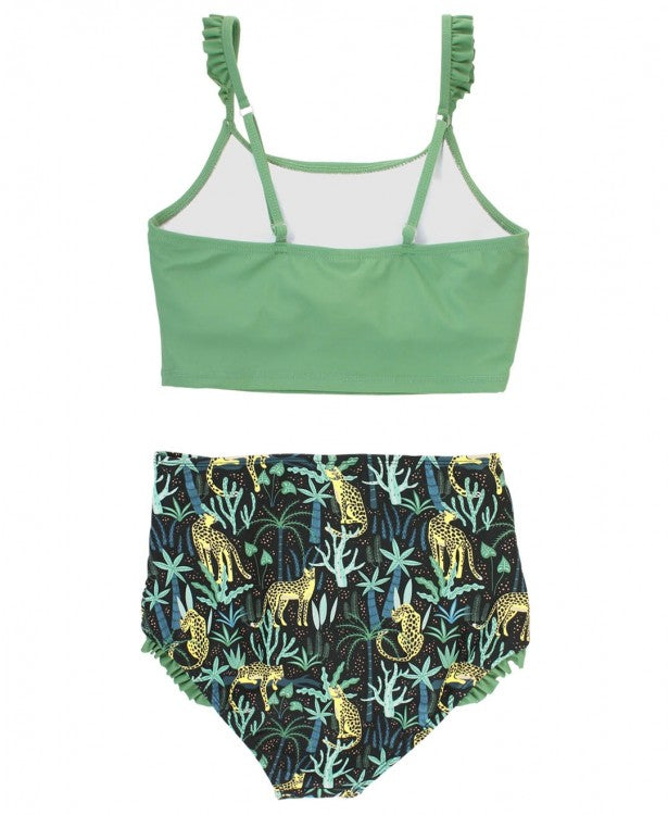 On Safari Rainforest Flutter High Waisted Bikini