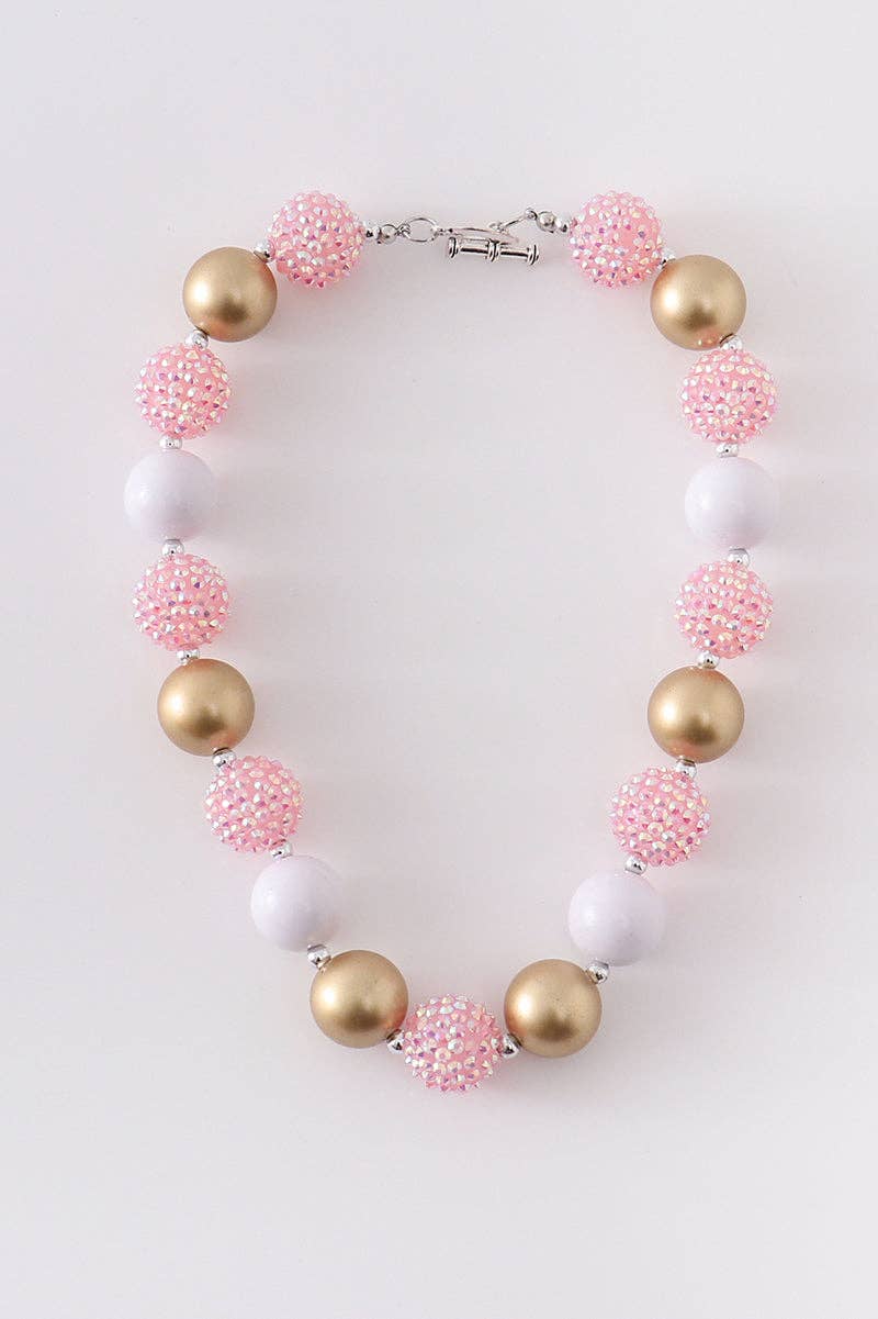 Pink chunky necklace