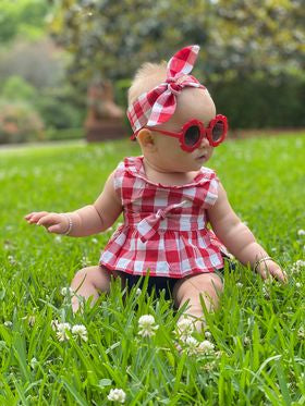 Americana Crop Outfit with Headwrap