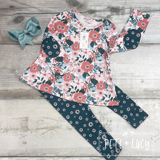 Painted Garden Long Sleeve Pant Set