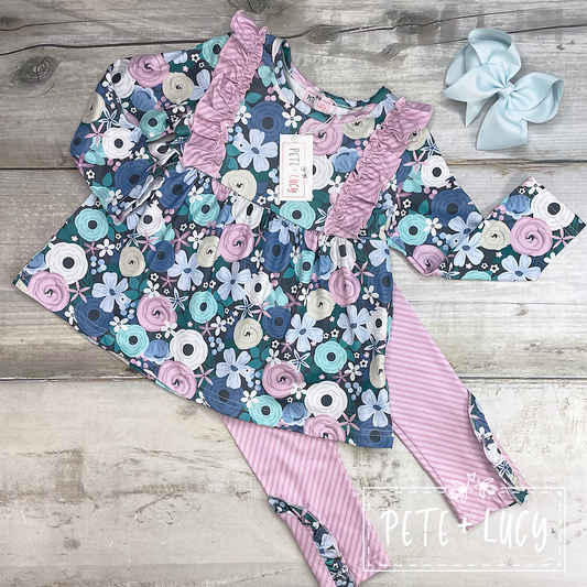 Maya Floral Long Sleeve Pant Set