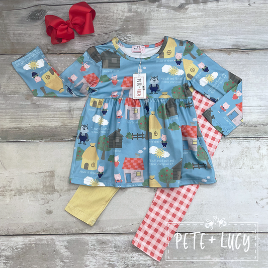 3 Little Pigs Long Sleeve Pant Set