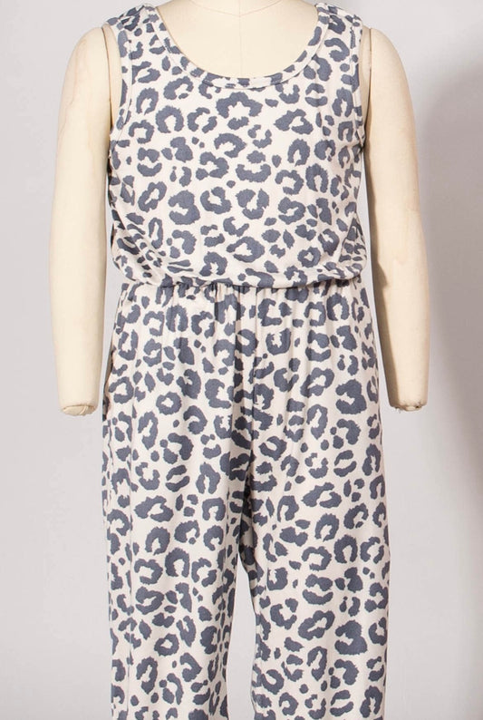 Animal Print Tank Jumpsuit