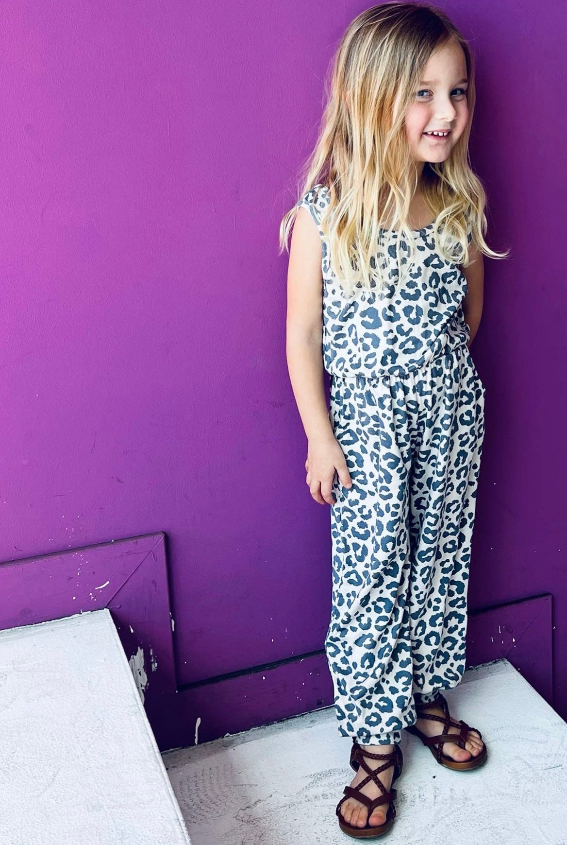 Animal Print Tank Jumpsuit