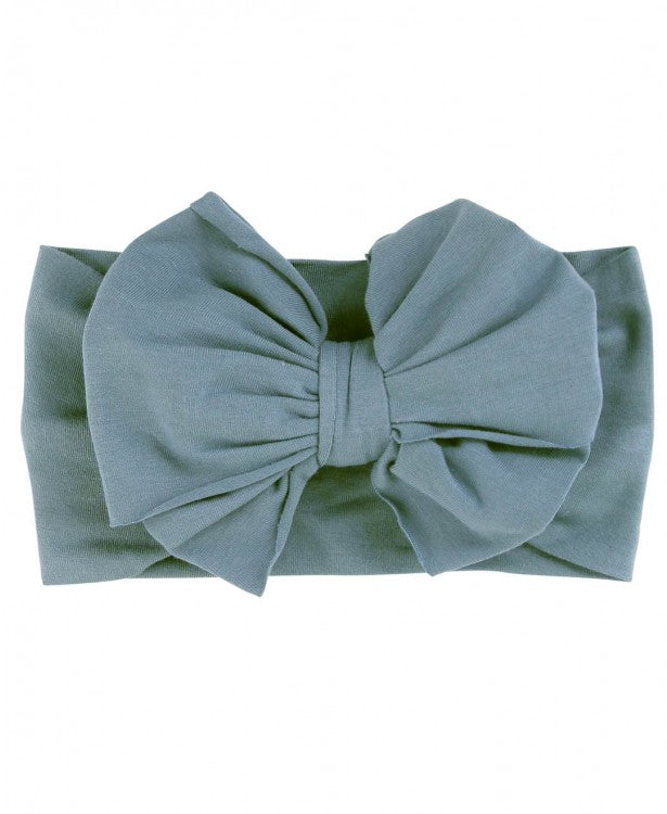 Dolphin Blue Big Bow Headband