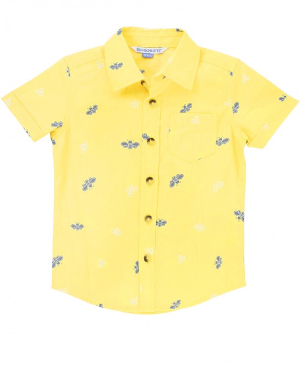 Bee Yourself Short Sleeve Button Down Shirt