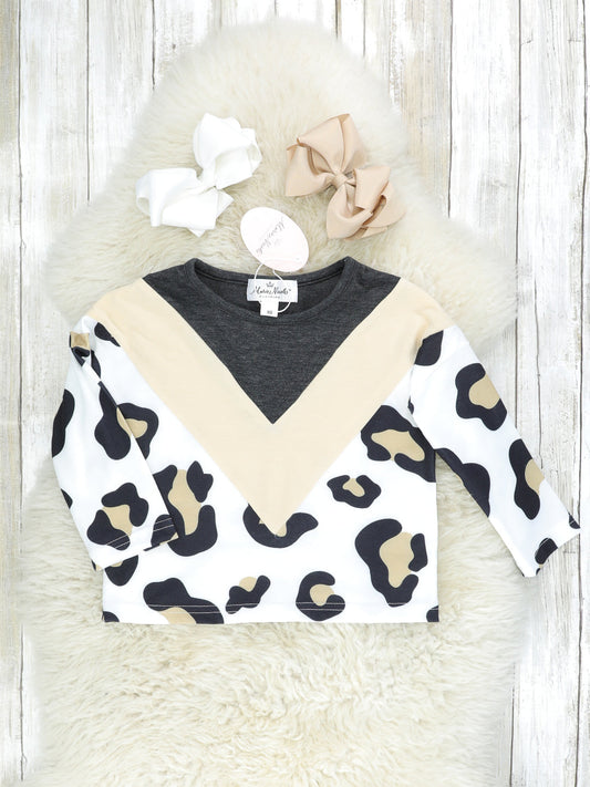 Mom & Me Colorblock Leopard Shirt