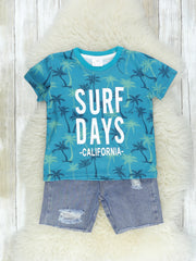 Surfdays T-Shirt & Denim Shorts