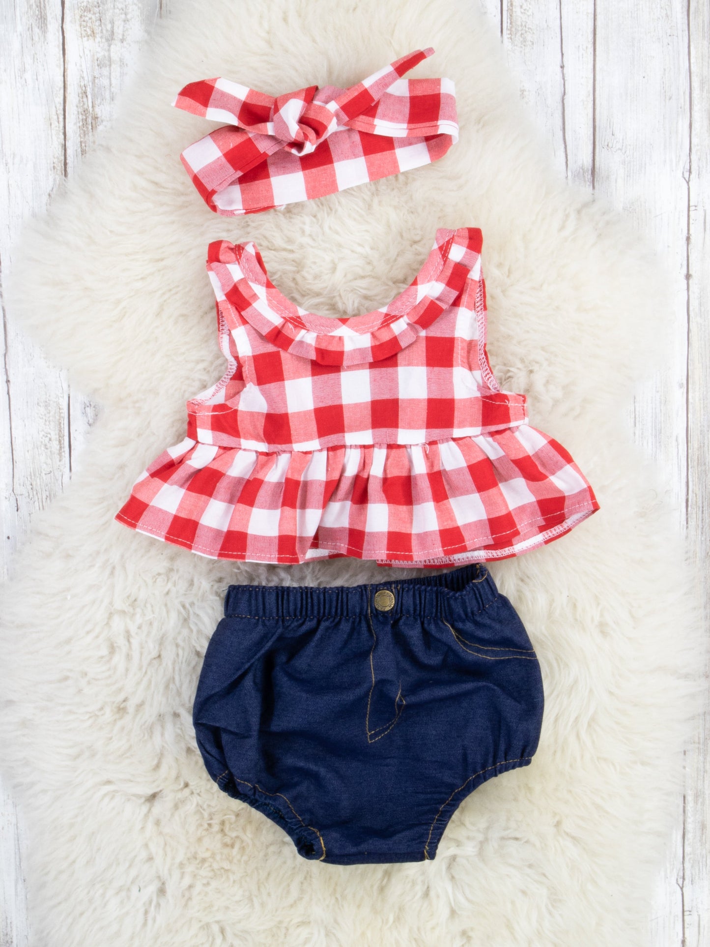 Americana Crop Outfit with Headwrap