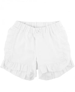 White Lace Trim Shorts