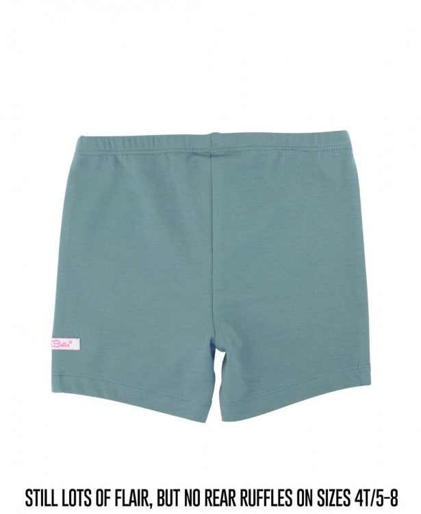 Dolphin Blue Ruffle Playground Shorts