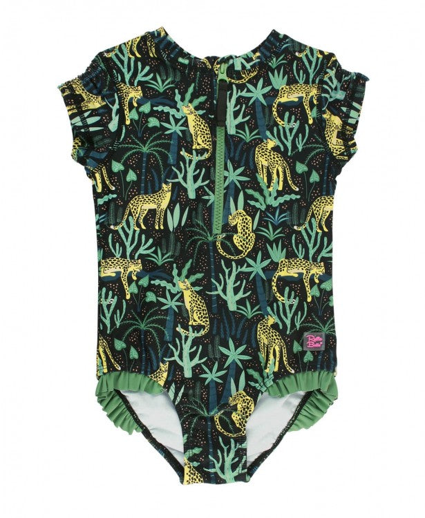 Girls On Safari Short Sleeve One Piece Rash Guard