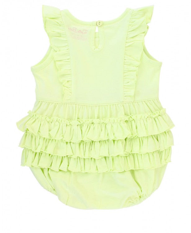 Lime Zest Waterfall Bubble Romper