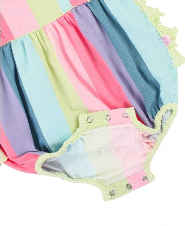 Delightful Rainbow Waterfall Bubble Romper