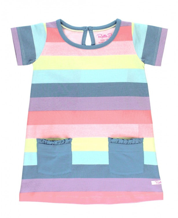 Delightful Rainbow Pocket Dress