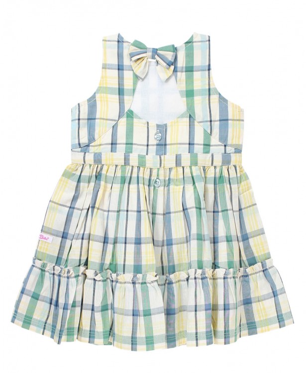 Sawyer Plaid Back Keyhole Bow Dress