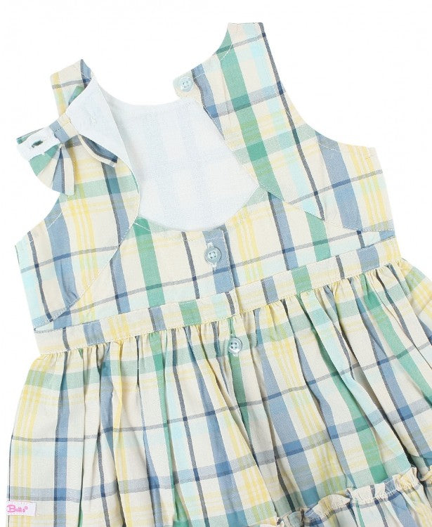 Sawyer Plaid Back Keyhole Bow Dress